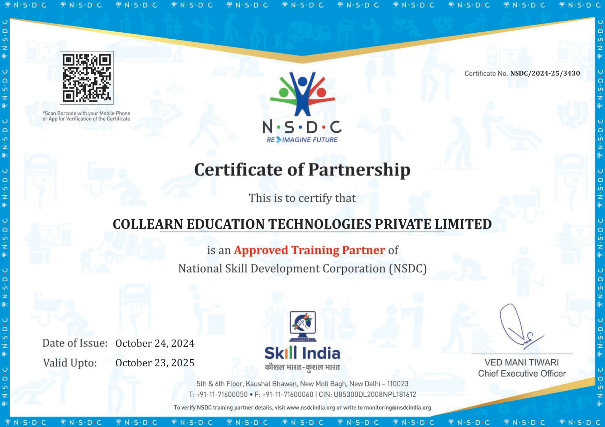 NSDC Certificate
